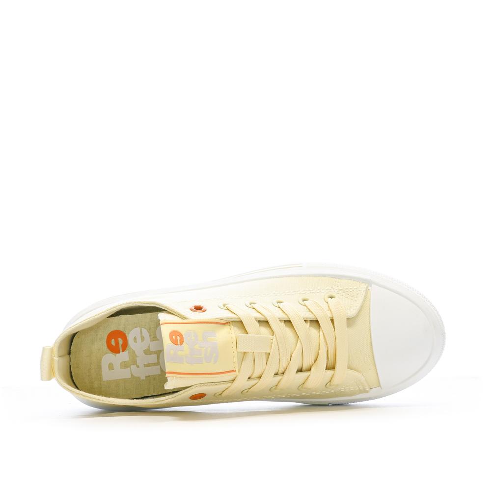 Baskets Basses Jaune Femme Refresh Lona