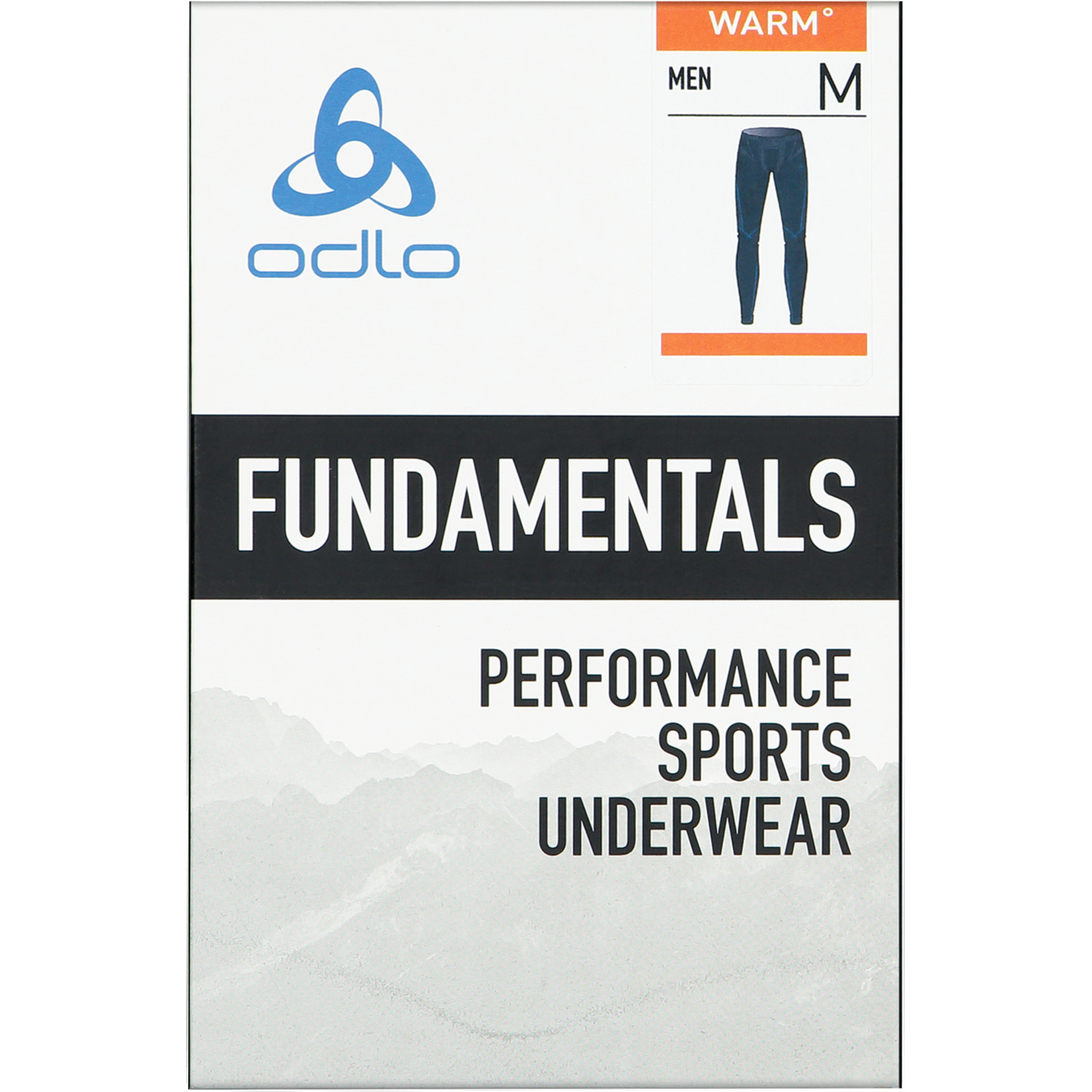 Odlo Herren-Baselayer-Tights Performance Evolution Warm L, dunkelblau