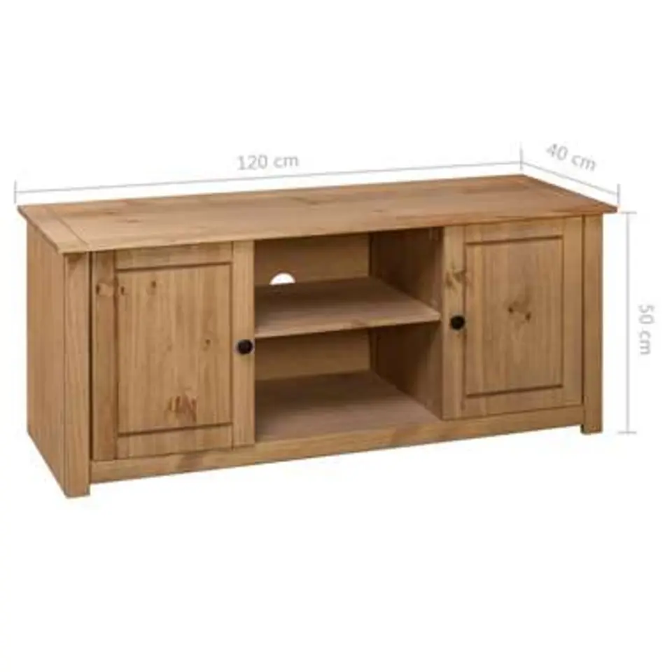 vidaXL - Tv-meubel - Bruin - Grenenhout
