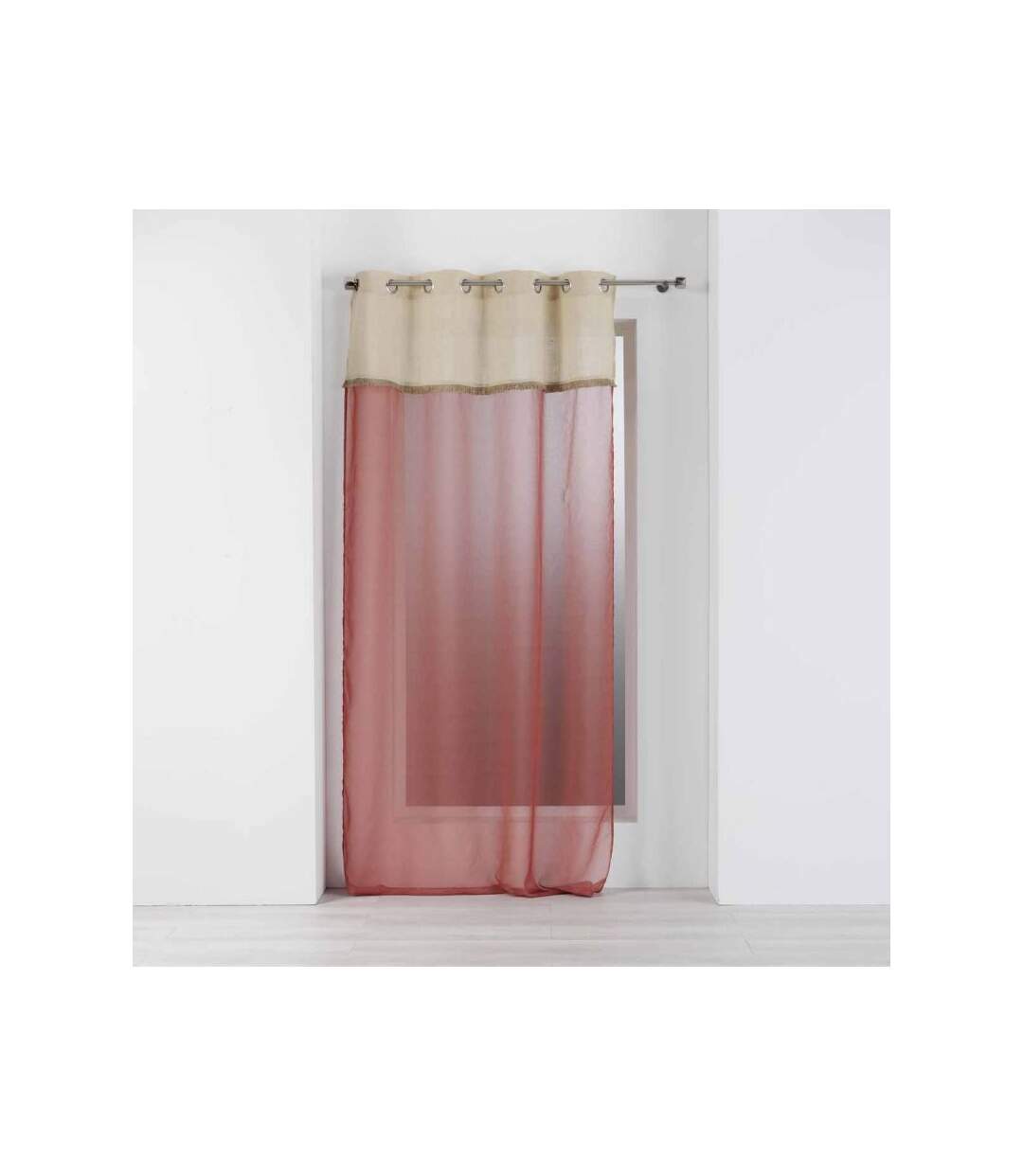 Rideau Voilage à Œillets Greenybel 140x240cm Terracotta