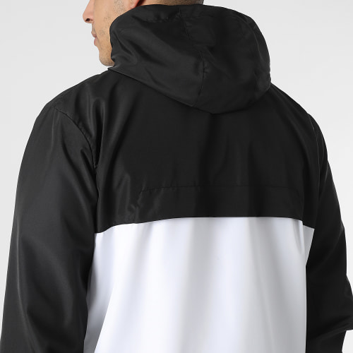 Coupe-Vent Col Zippé Bicolore 0071 Blanc Noir