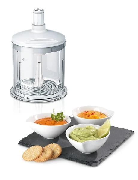 Bosch - Styline Hånd Mixer, 500W - MFQ4080 - Hvid / Sølv ( Tilbehør Inkluderet )