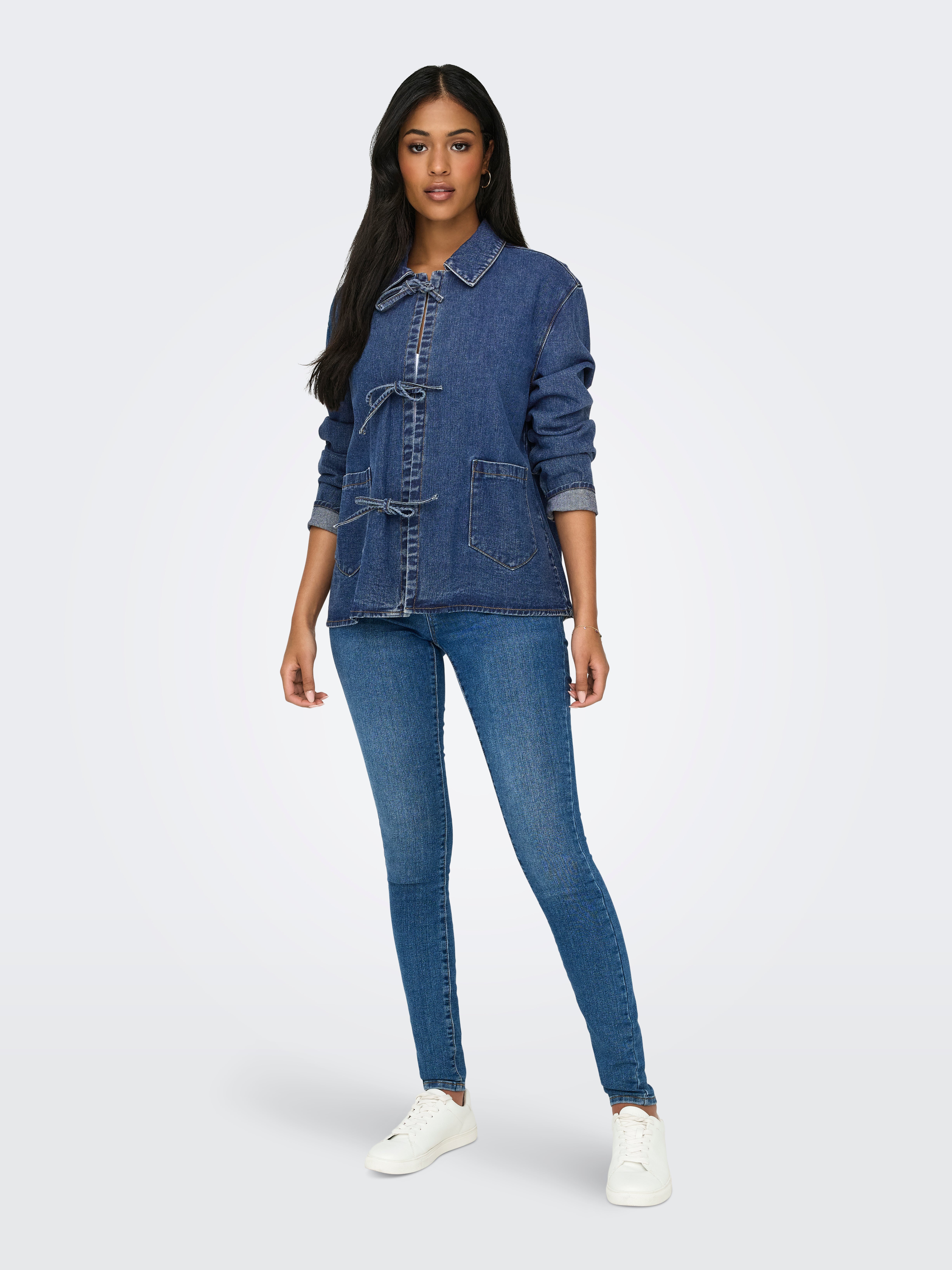 ONLTHILLE Jeansjacke Dark Blue Denim