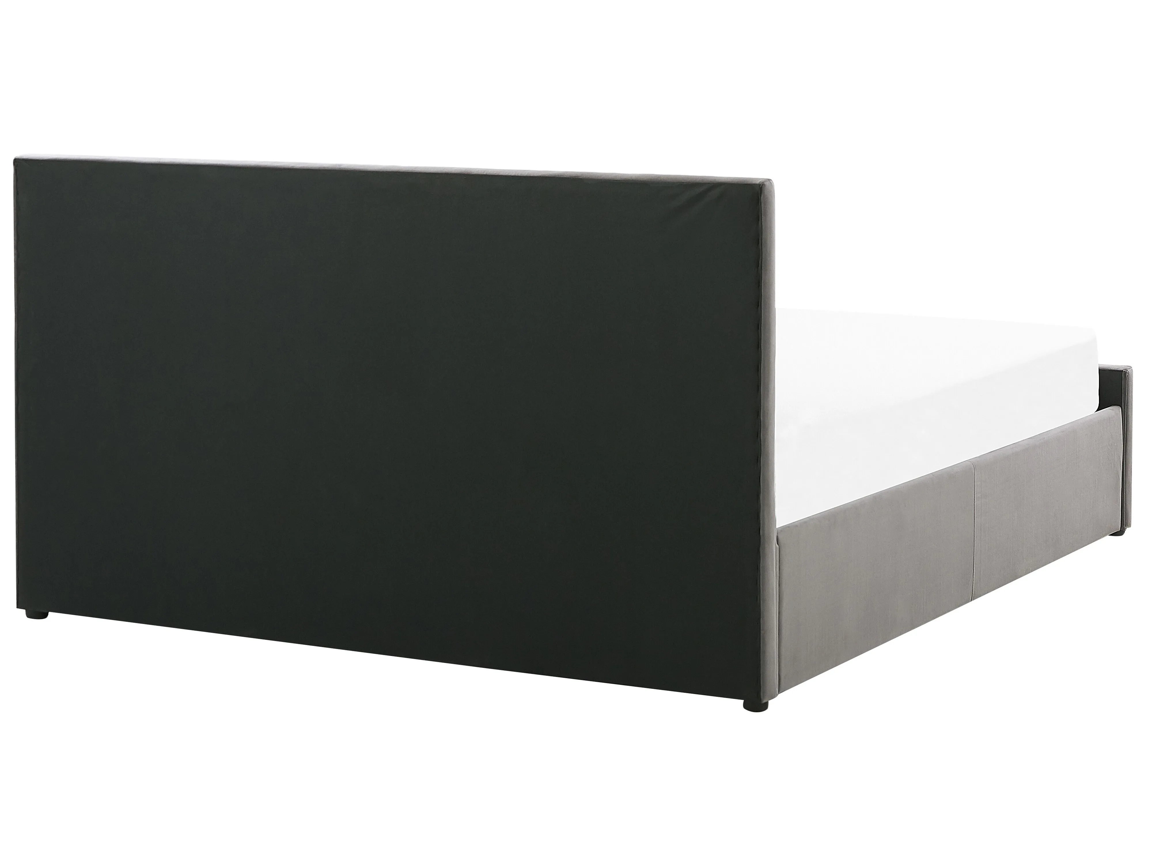 Bed met opbergruimte Fluweel ROCHEFORT 180 x 200 cm Grijs