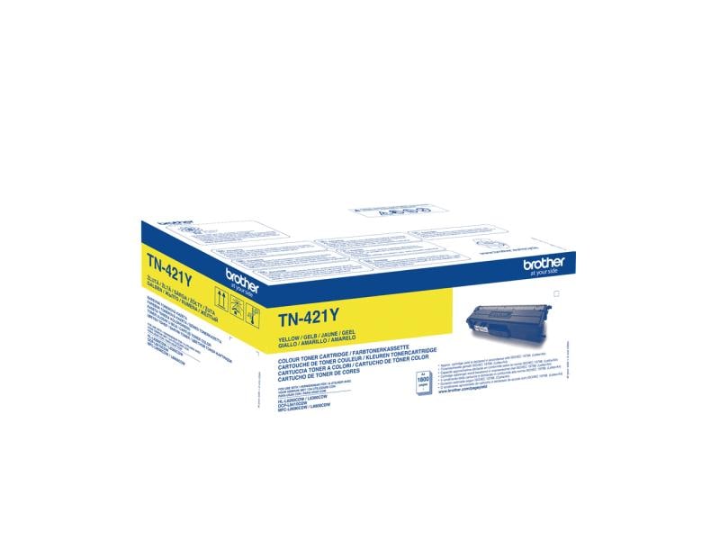 Brother Toner TN-421Y Yellow Toner, Yellow