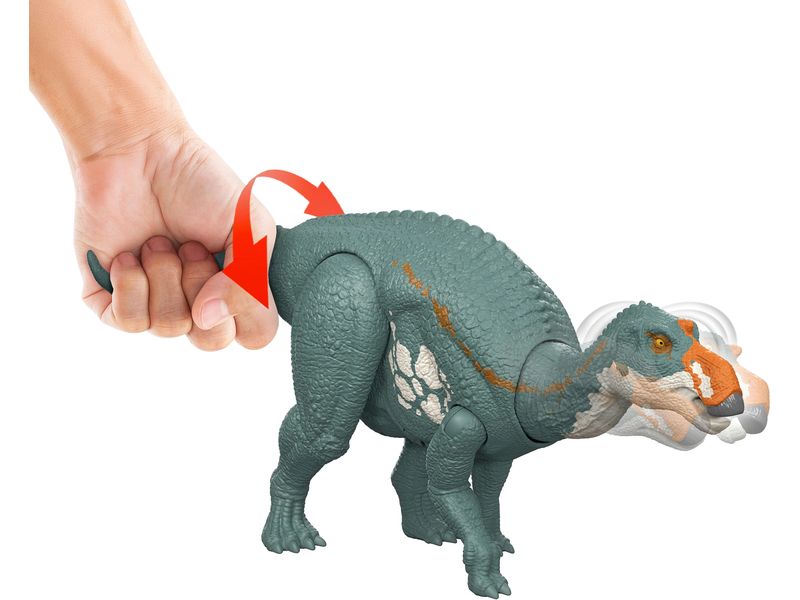 Mattel Jurassic World Wild Roar Maiasaura Dinosaurierfigur mit Angriffsbewegung und mächtigem Gebrüll
