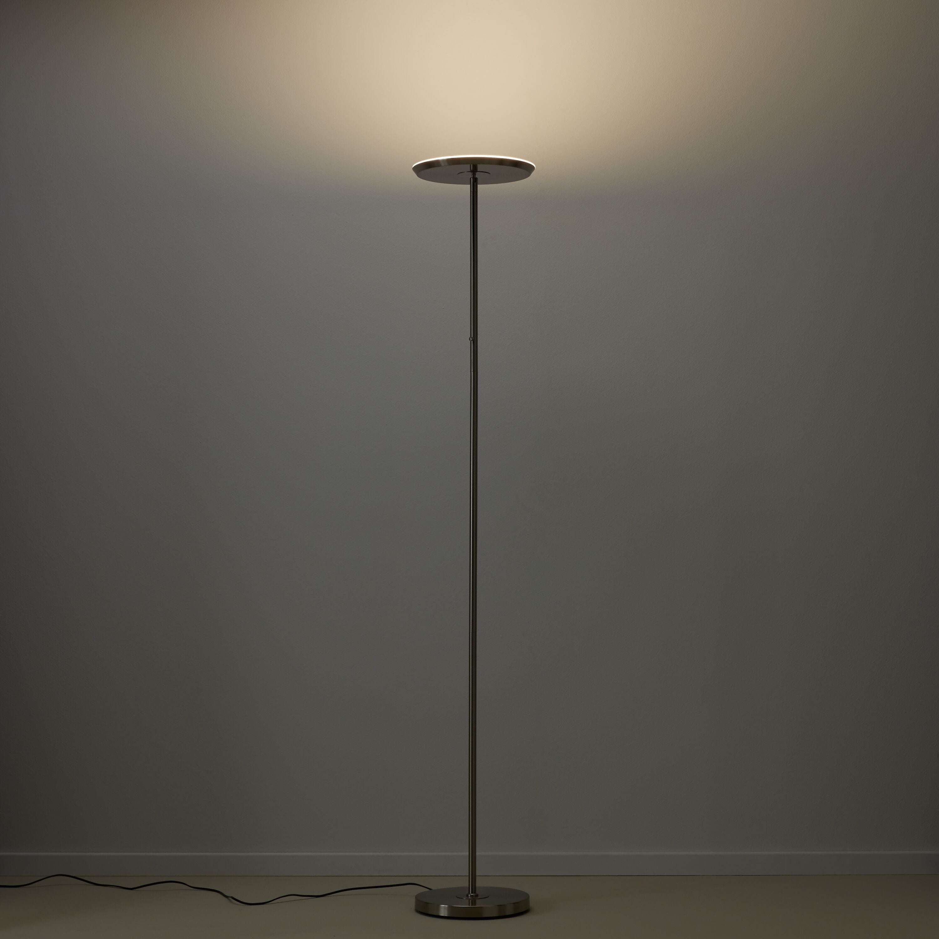 MIRANDA Stehleuchte - Silberfarbig / B: 30.0 cm x T: 28.0 cm x H: 180.0 cm