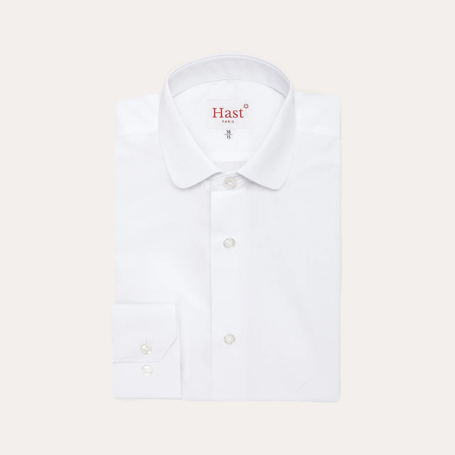 White double-twisted poplin shirt