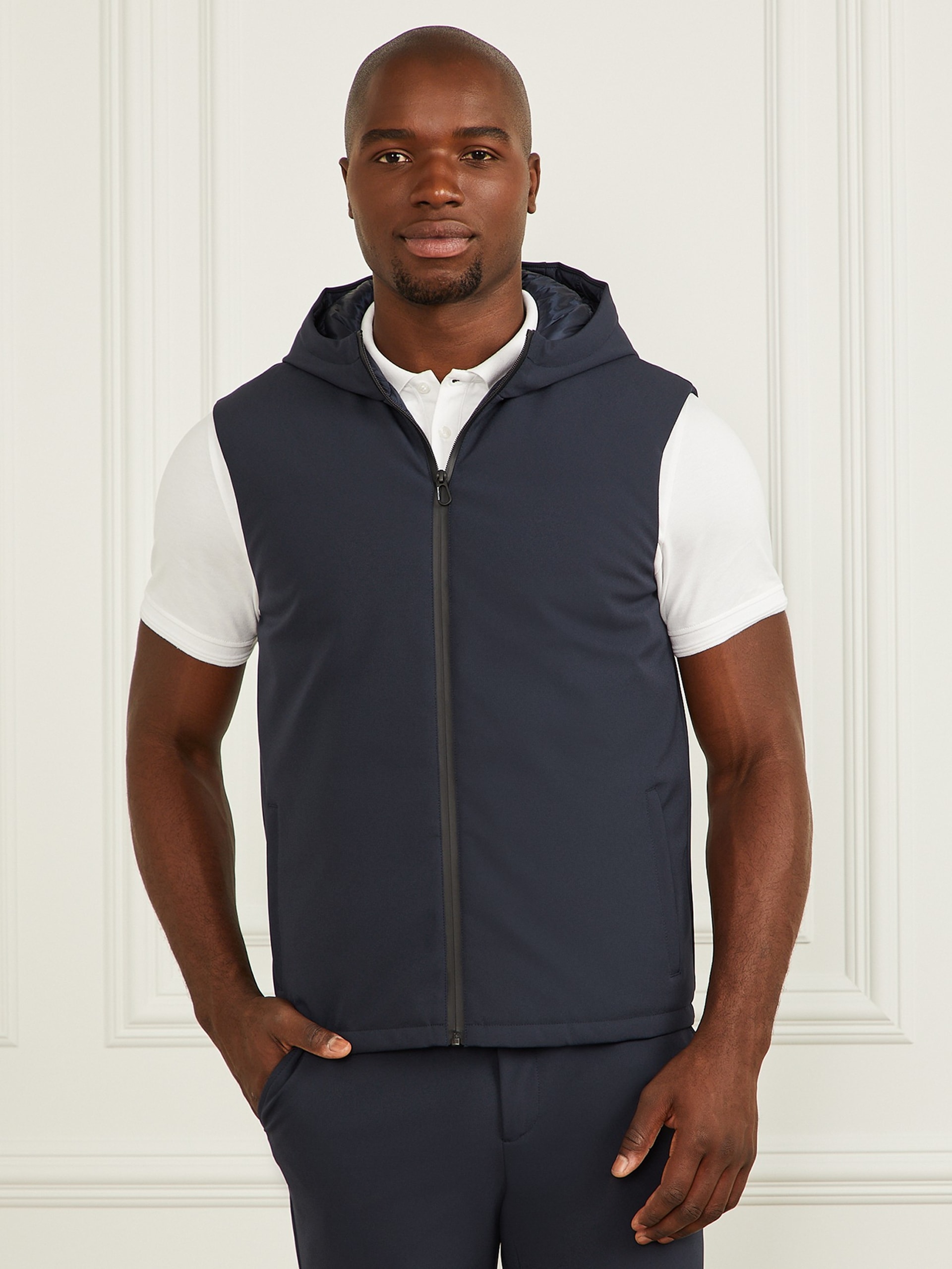 Blazer com colete com capuz removível