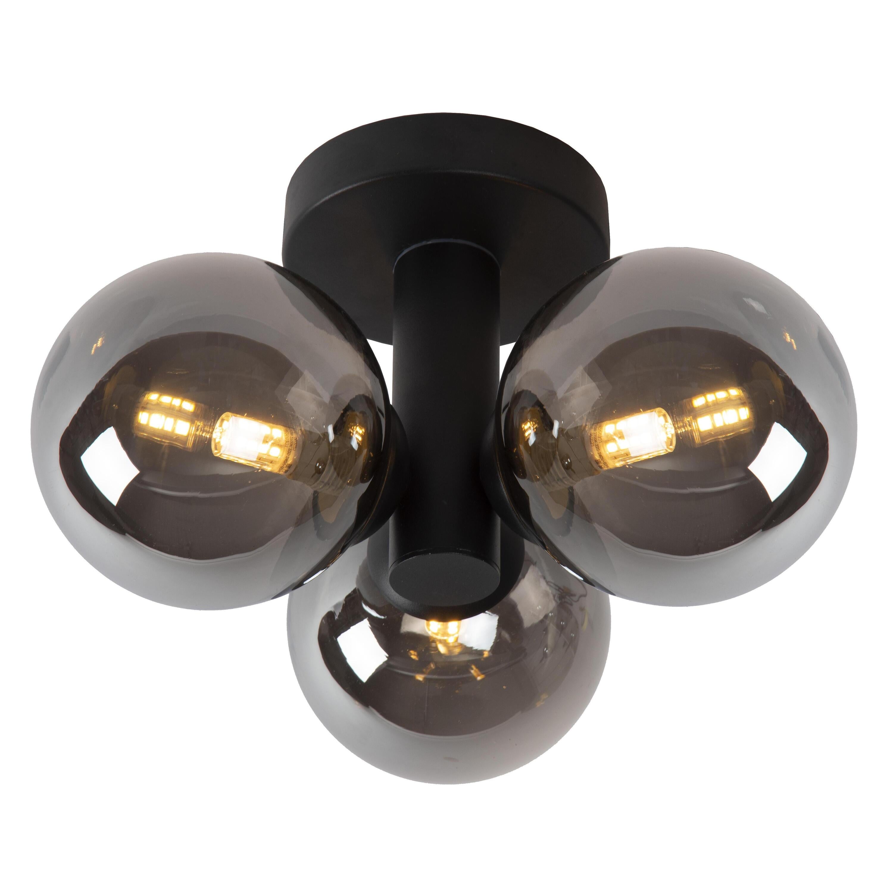 Trudy 3 plafondlamp Ã28 badkamer IP44 zwart
