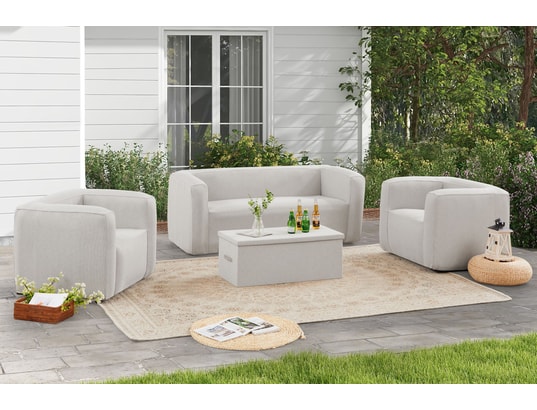 TERRACOTTA - Canapé gonflable 3 places - housse en polyester renforcé - i...