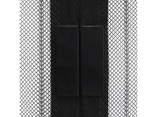 Rideau de porte contre insectes 210x100cm 2 pcs magnétique noir