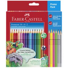 FABER-CASTELL Crayon couleur triangle ColourGRIP, étui promo