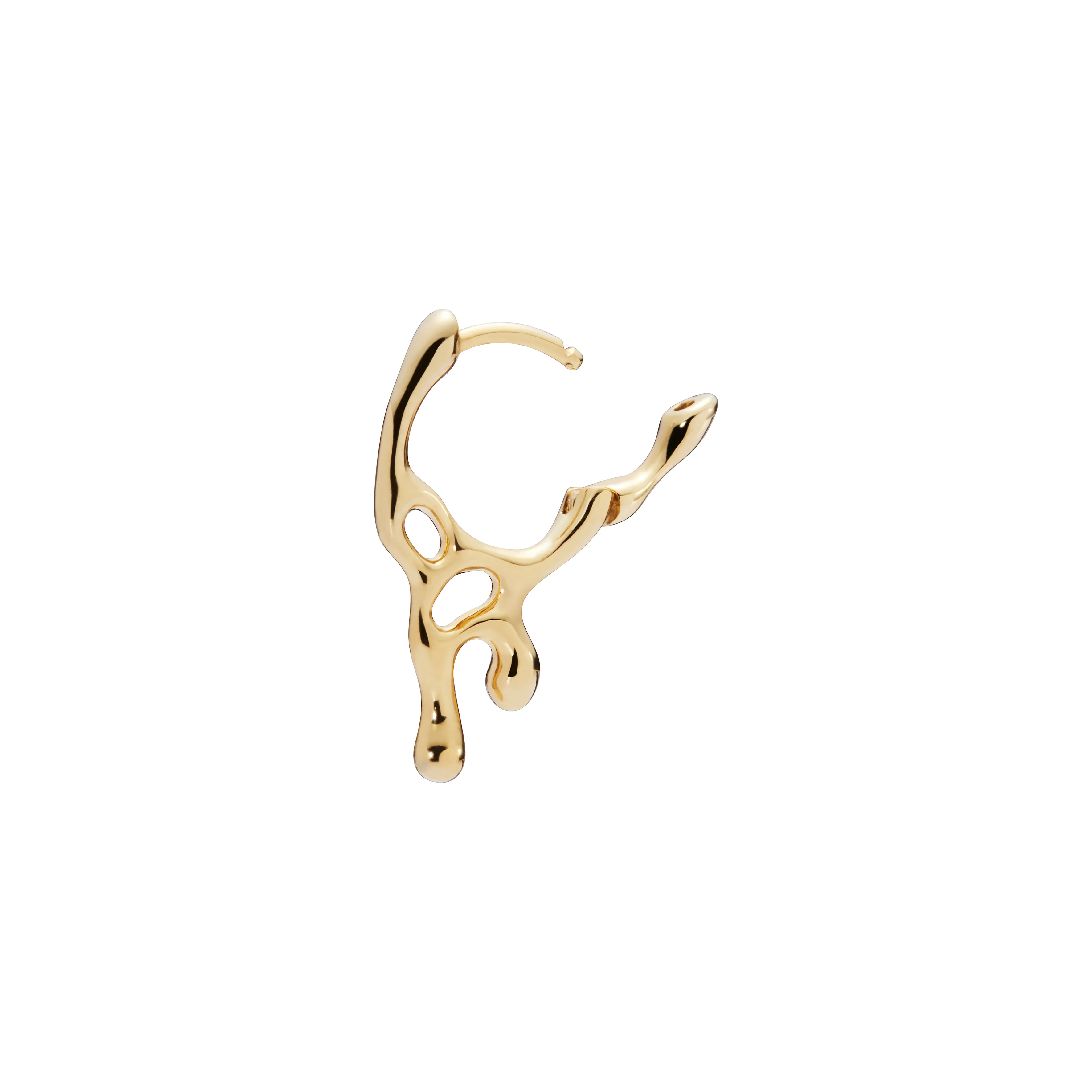 Maria Black  Sortedam Huggie ørering - forgyldt