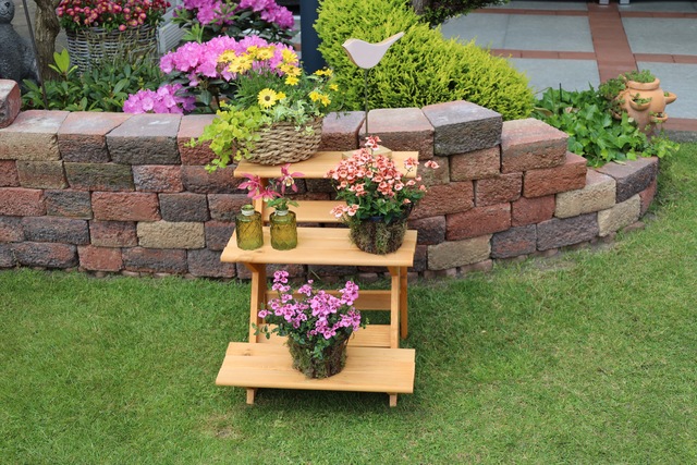promadino Pflanzentreppe »Blumentreppe klein« BxTxH: 50x60x56 cm