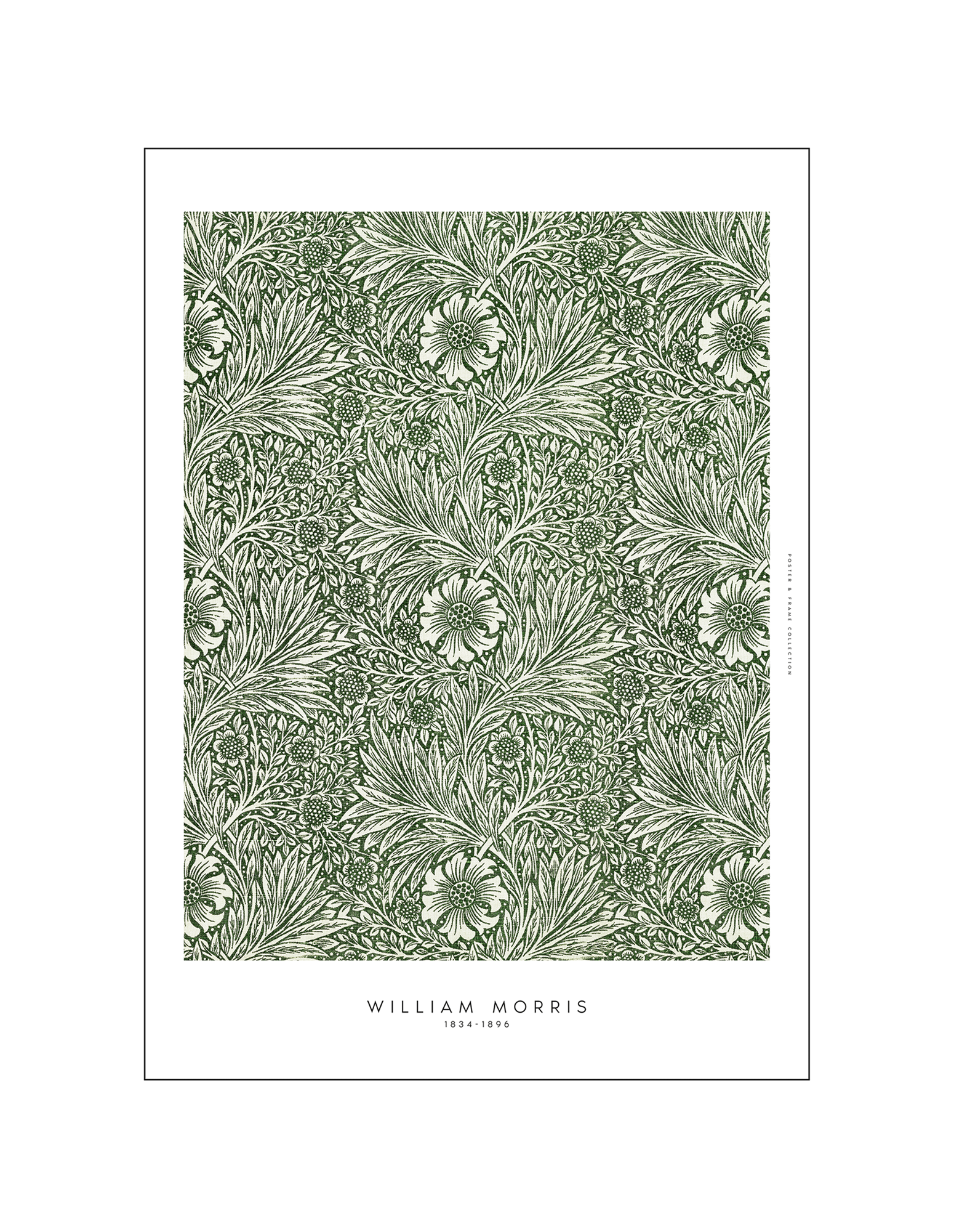 Plakat Greens 50 x 70 | William Morris. | Pine Green | Poster and Frame