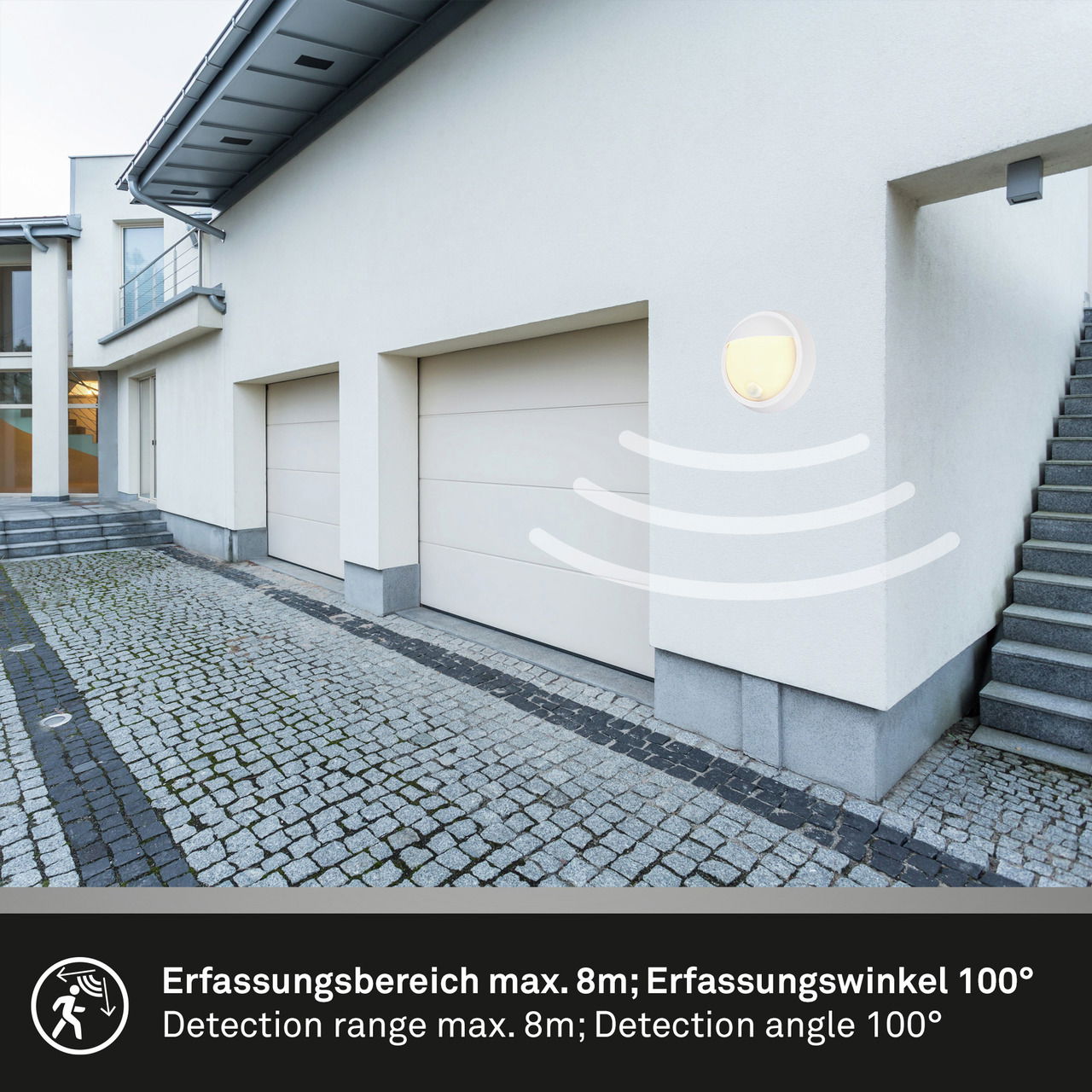 Briloner Akku-Außenwandleuchte
