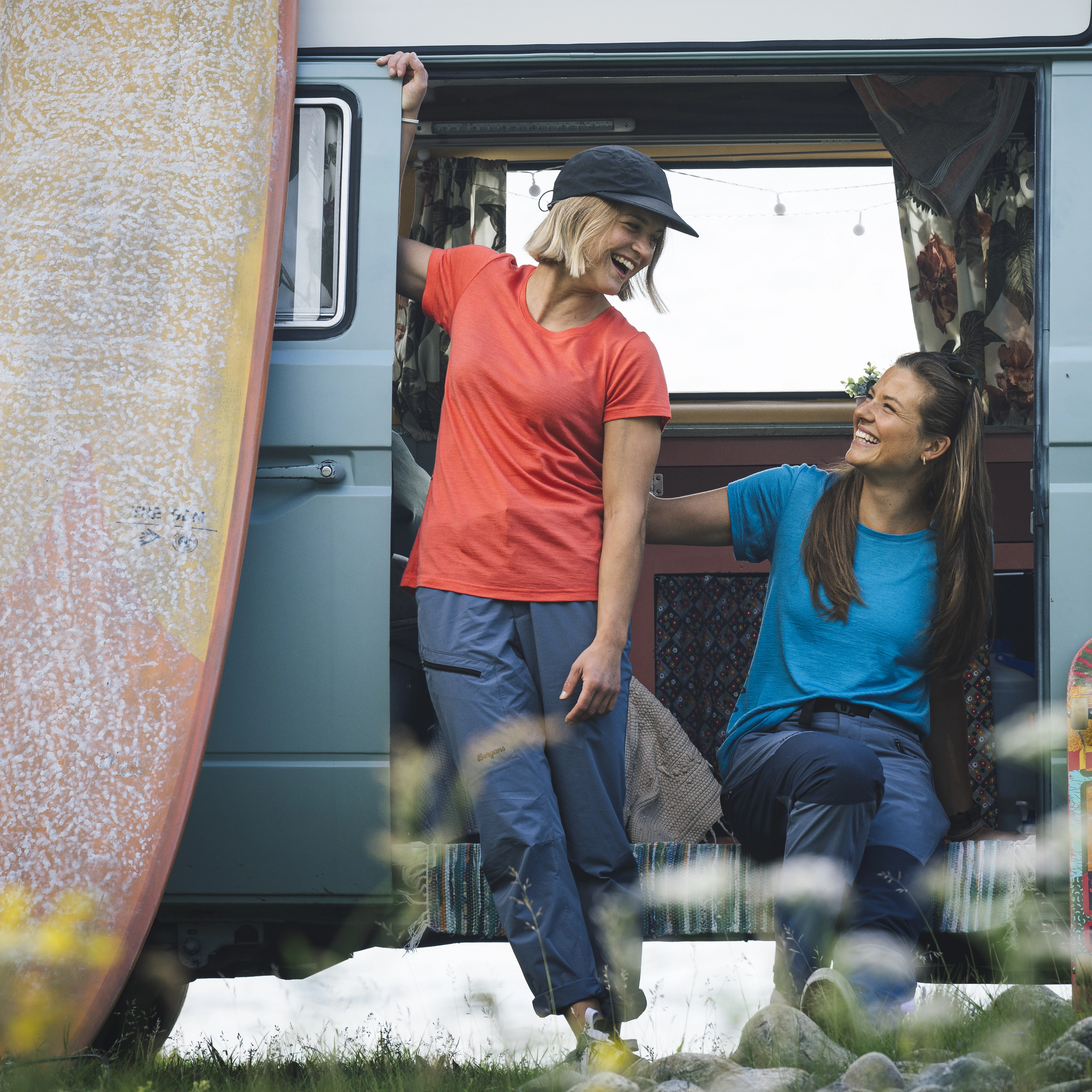 Vaagaa Adventure Merino Tee Women Peachy Red