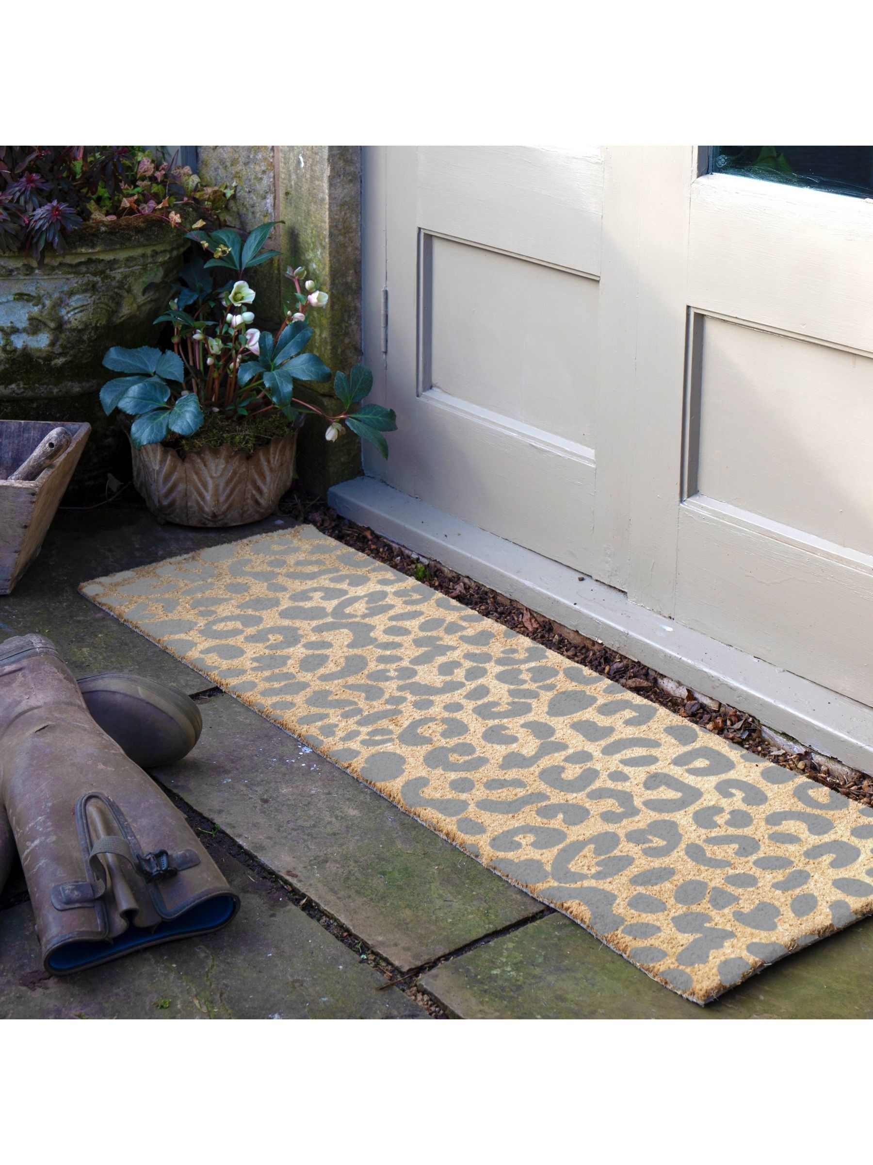 Artsy Mats Patio deurmat met luipaard Print