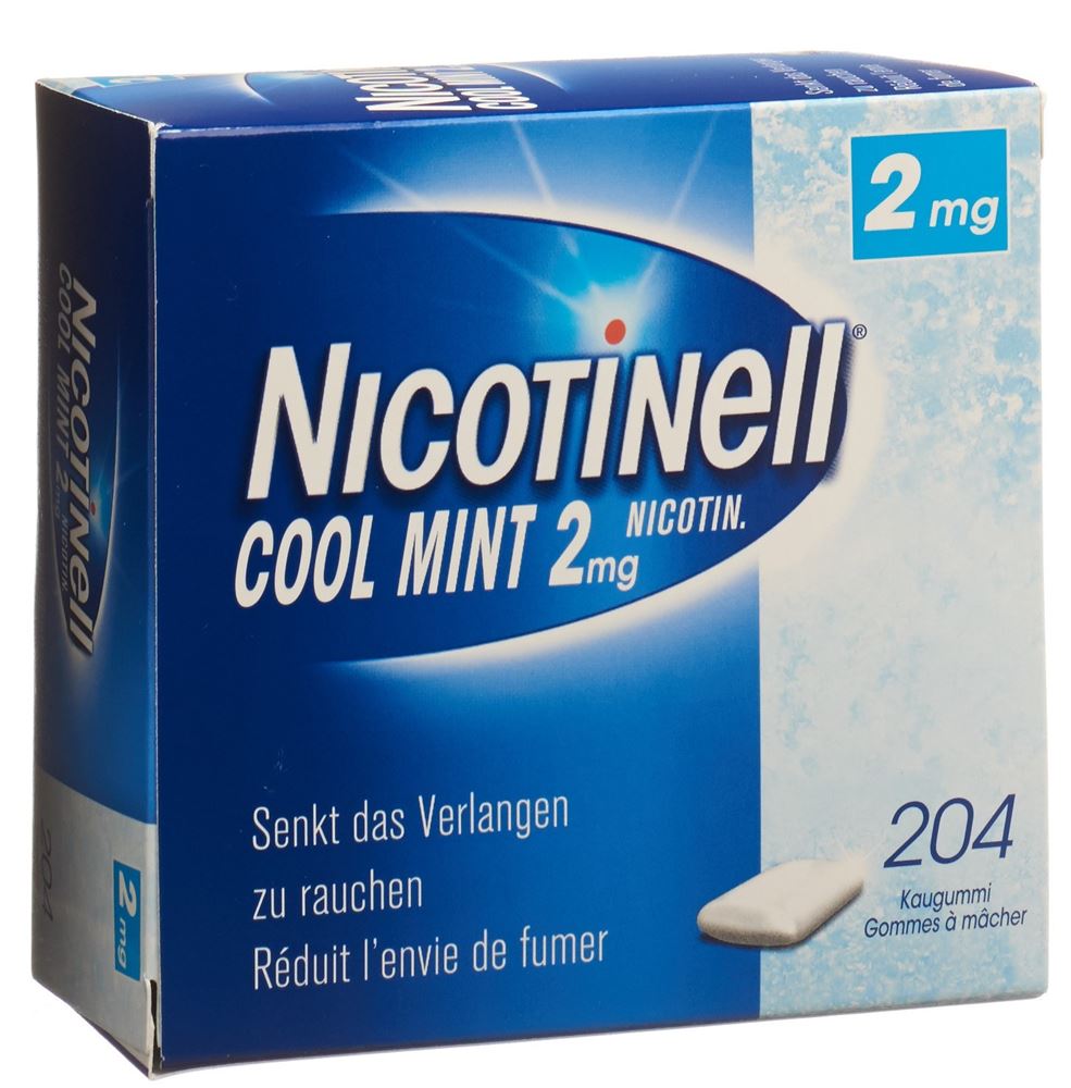 NICOTINELL Gum Kaupast 2 mg cool mint Blist 204 Stk
