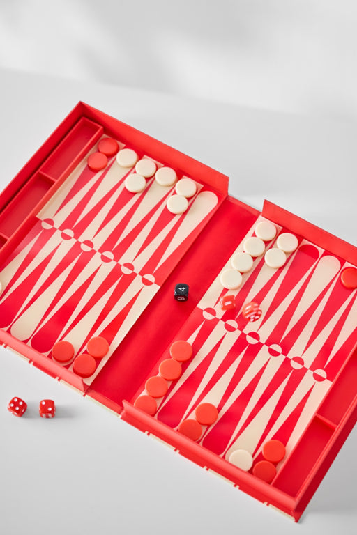 Printworks Spel Classic - Art of Backgammon - Rood|CrÃ¨me