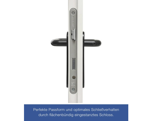 HÖRMANN ZK deurelement wit 875x2000 mm DIN links incl. kruk/krukbeslagset zwart