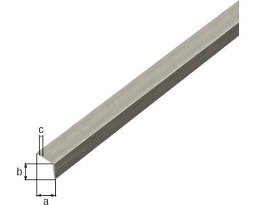 Aluminium hoekprofiel, RVS uitvoering, donker, zelfklevend, 15x15x1 mm, 1 m