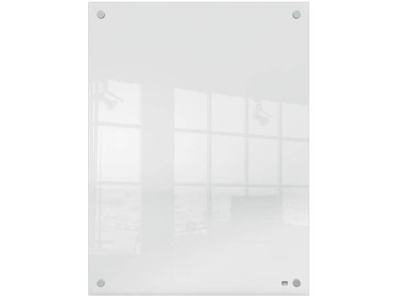 Nobo Acryl-Notiztafel Zur Wandmontage 60 cm x 45 cm, Transp Acryl-Tafel mit modernem, rahmenlosem Design verfügt zusätzlich über eine Wandmontage mit stilvollen, durchgehenden Eckhalterungen