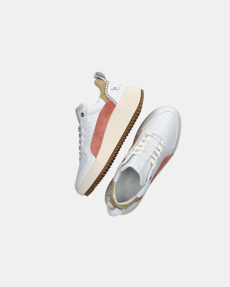 Shabbies Amsterdam Chavi Shot Lage sneakers  - wit