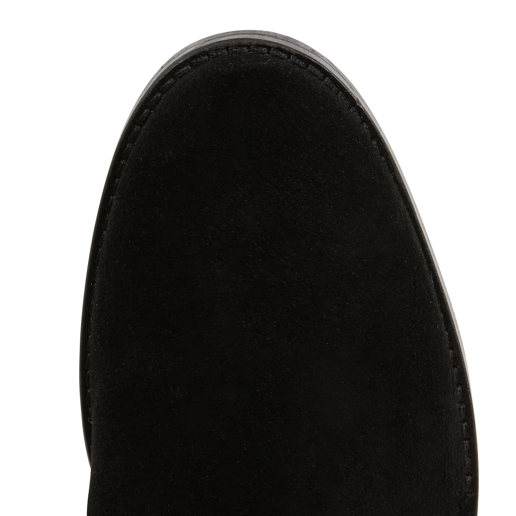 Bottes à talons en cuir velours| Noir