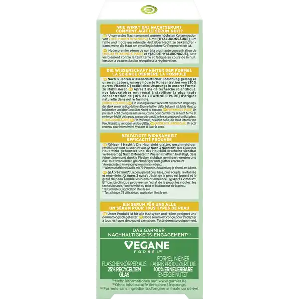 Nacht Serum Vitamin C Glow Booster Anti-Dunkle-Flecken