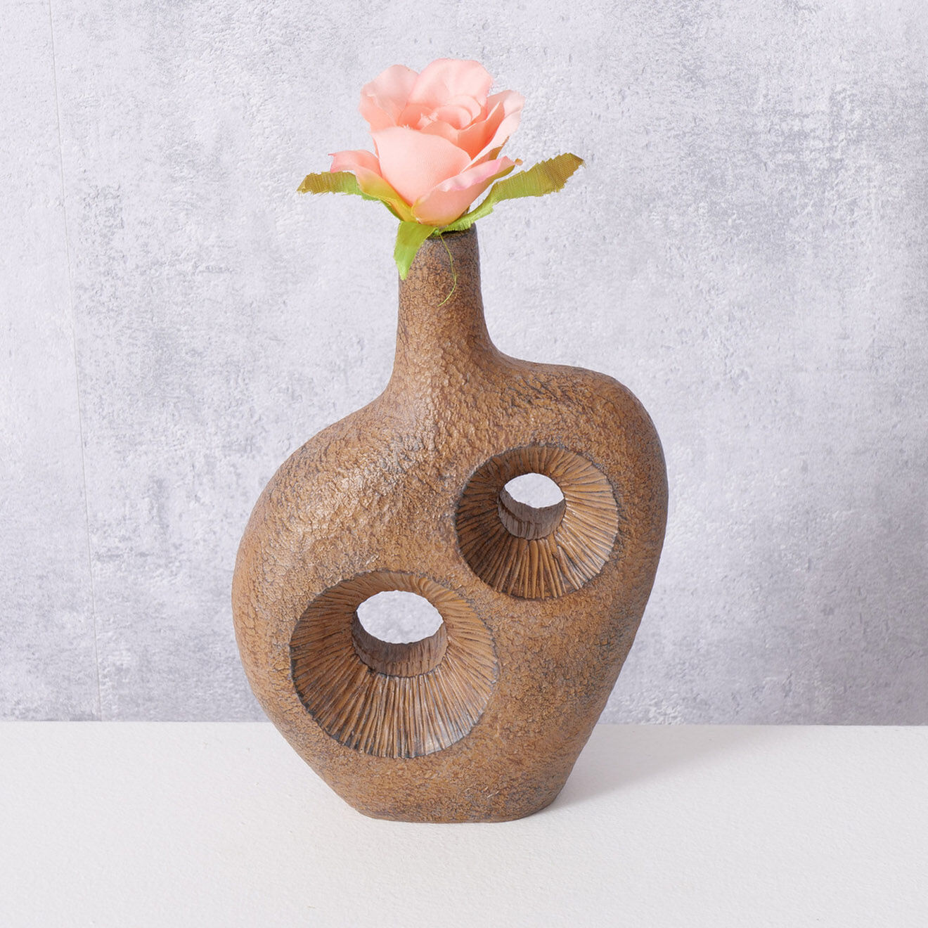Boltze Vase Hamston brun - 17x7x24 cm