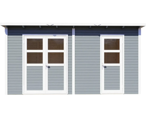 Bertilo Laisholm 2 tuinhuis inclusief vloer, 462 x 265 cm, lichtgrijs