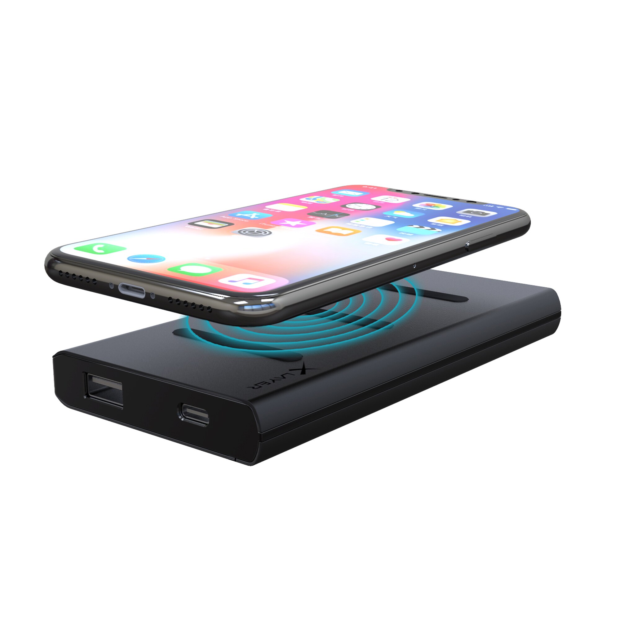 Xlayer WIRELESS Powerbank Wireless Charger with Dock Qi-zertifiziert 6000mAh