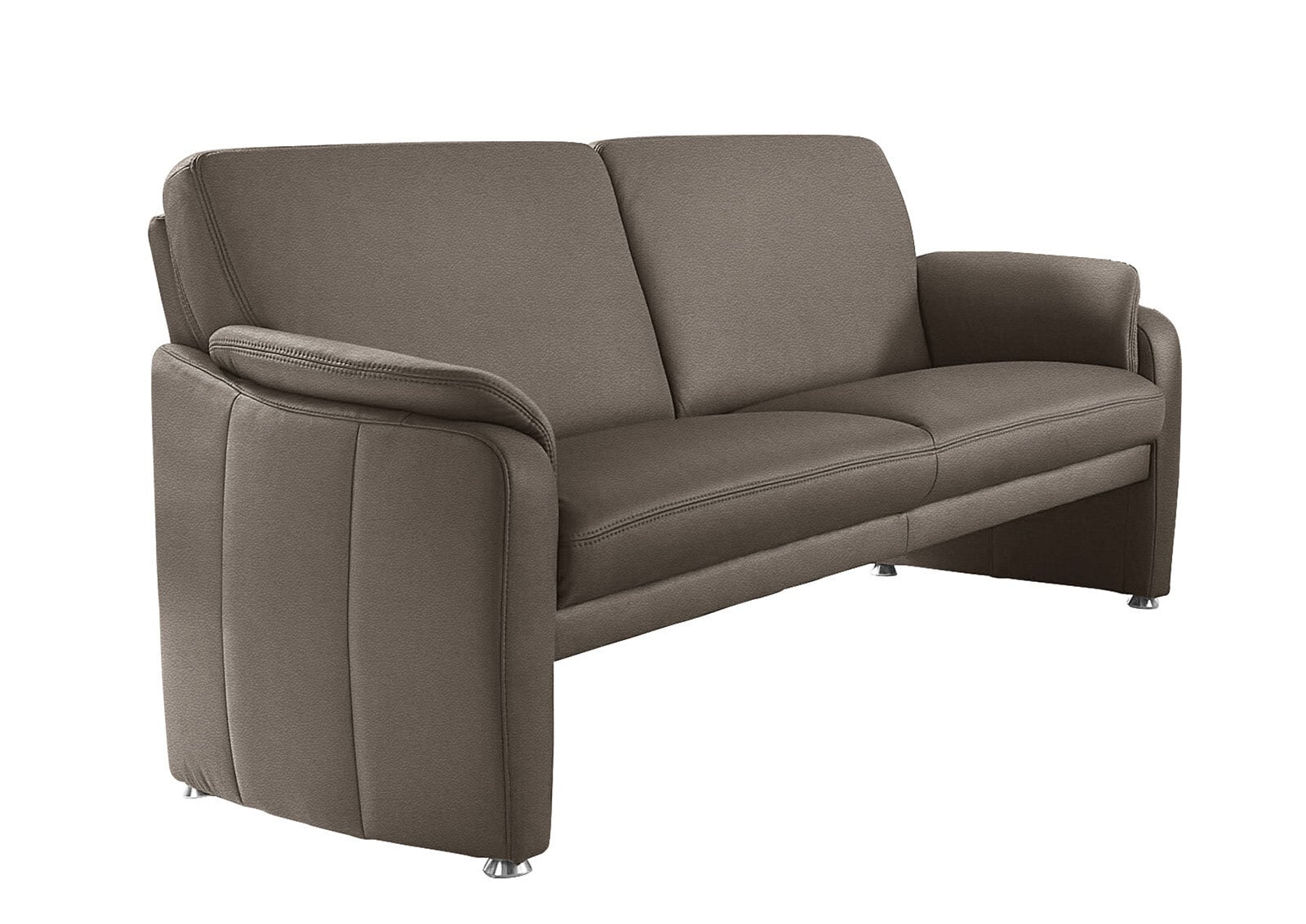 Ledersofa 3-Sitzer BORNHOLM 190 cm Lederbezug elephantgrau