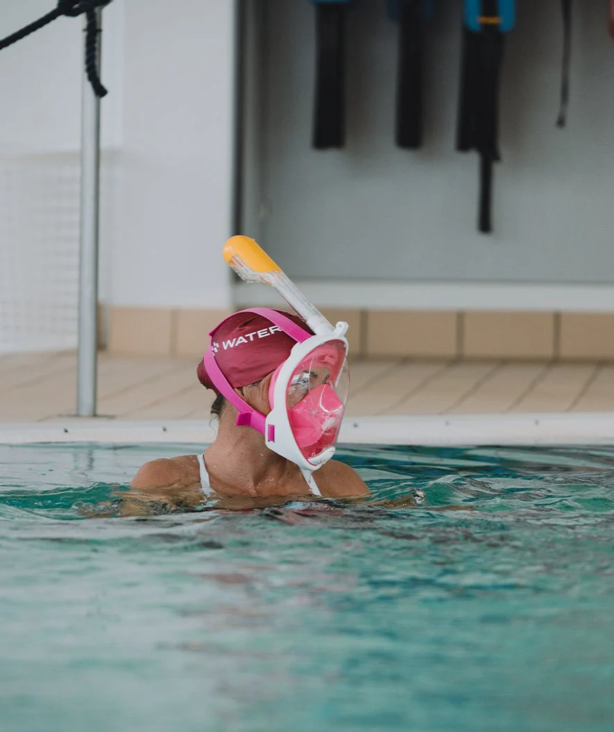 Watery fullface dykkermaske til voksne - Pink