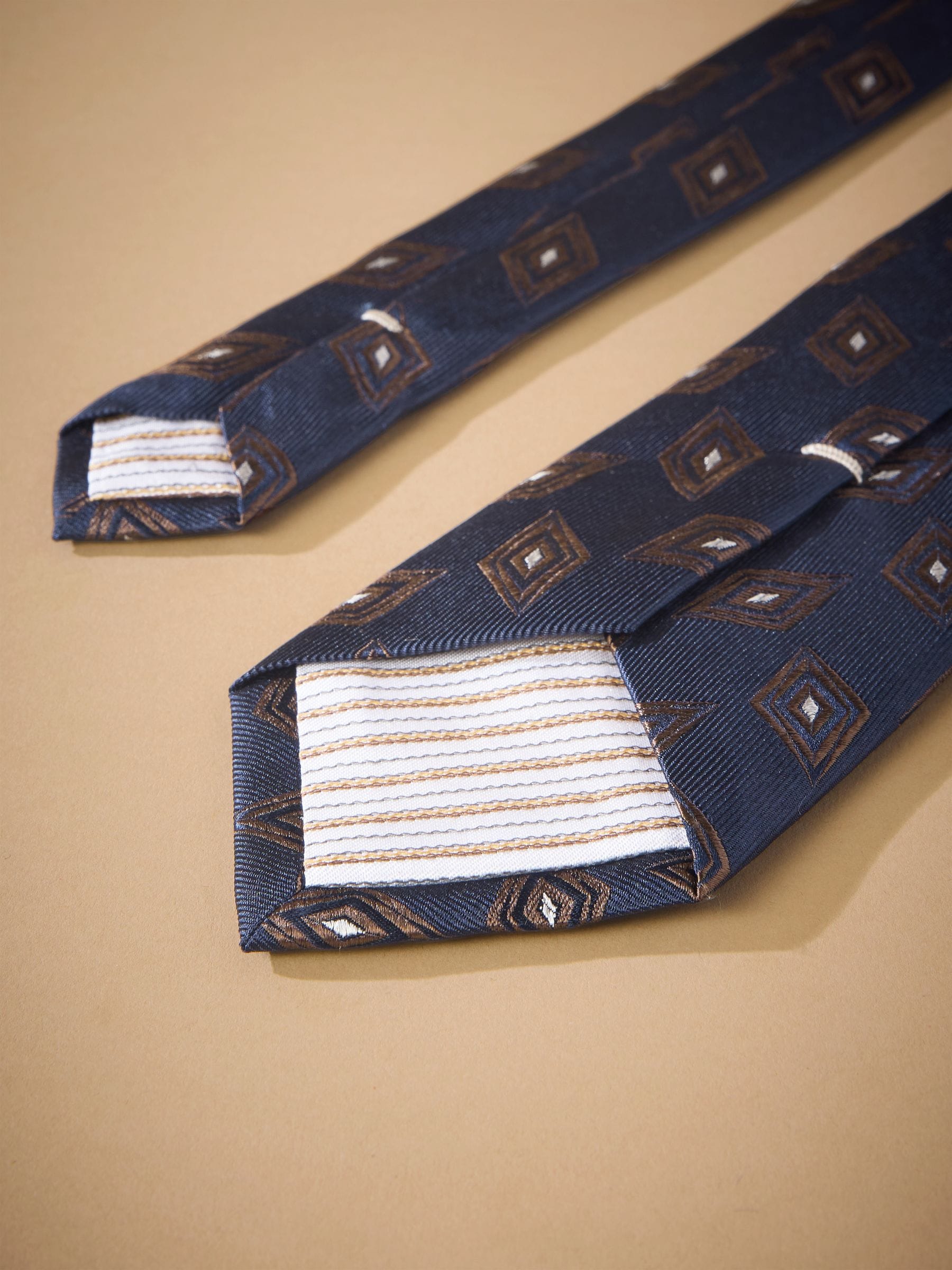 Marineblauw - Signature Silk Design Tie