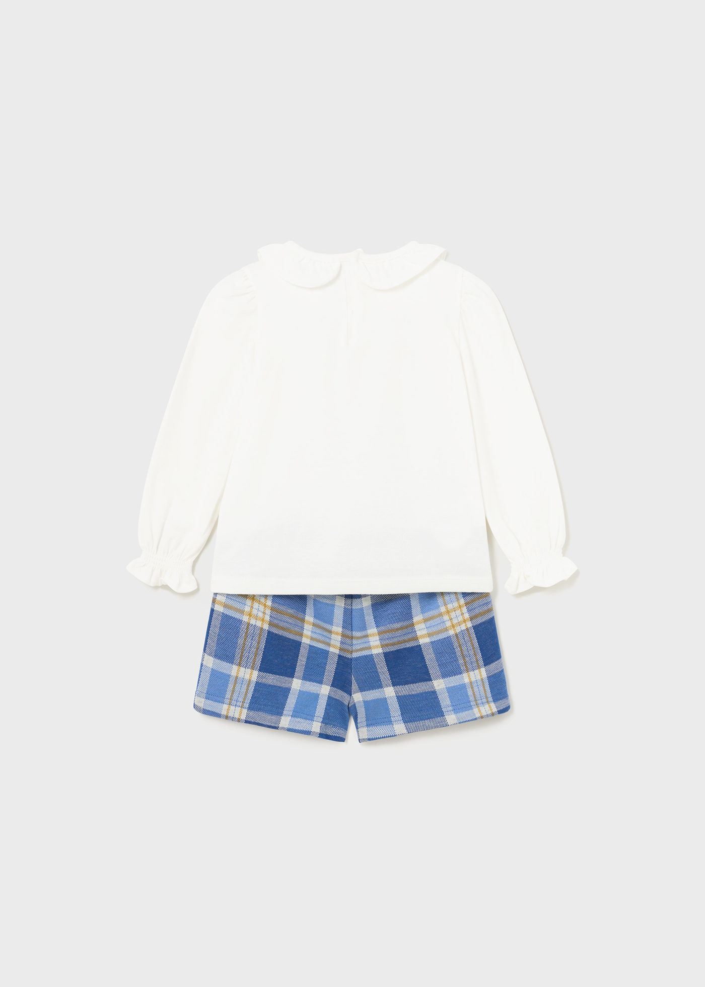 Conjunto de shorts xadrez de duas peças para bebê