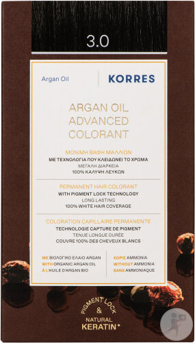 Korres Huile D'Argan Coloration Haute Performance 3.0 Châtain Foncé 1 Kit