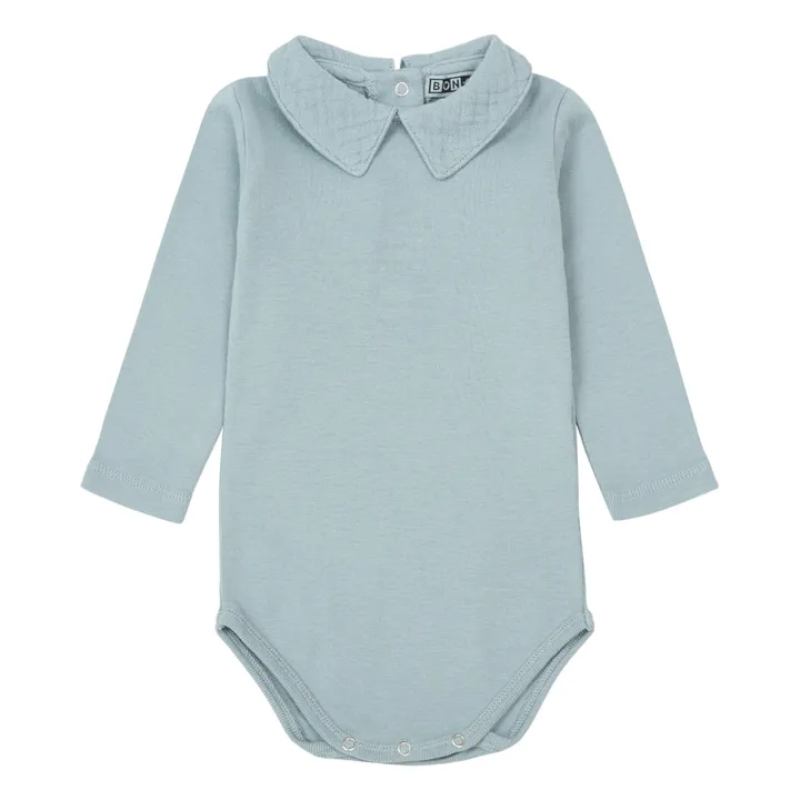Bonton Body Coton Bio Mail | Bleu gris