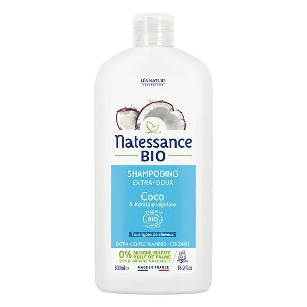 Shampoo Extra Suave Natessance com Coco Orgânico e Queratina Vegetal 500ml