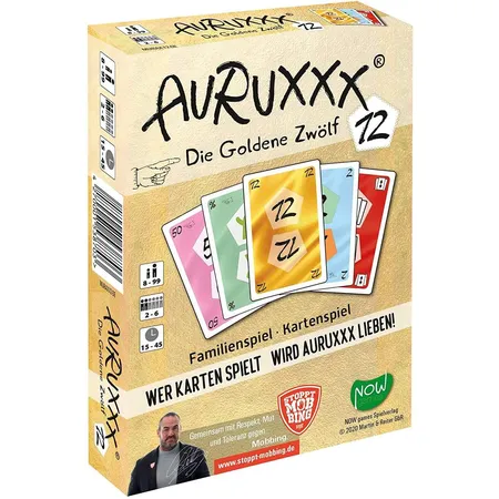 Asmodee NOW Games AURUXXX - Die Goldene 12 - Das spannende Kartenspiel für witzige Spieleabende