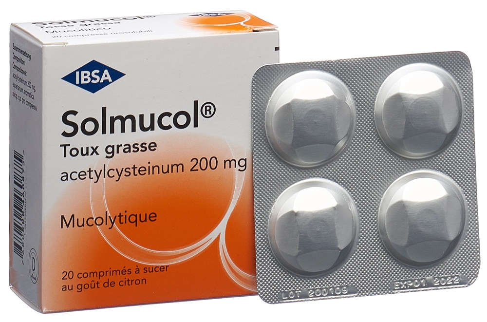 SOLMUCOL Erkältungshusten Lutschtabl 200 mg Blist 20 Stk