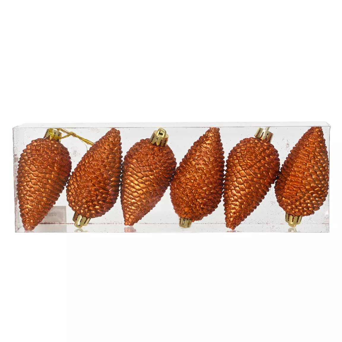 Lot de 6 pommes de pin à suspendre (H8 cm) Alpine Citrouille
