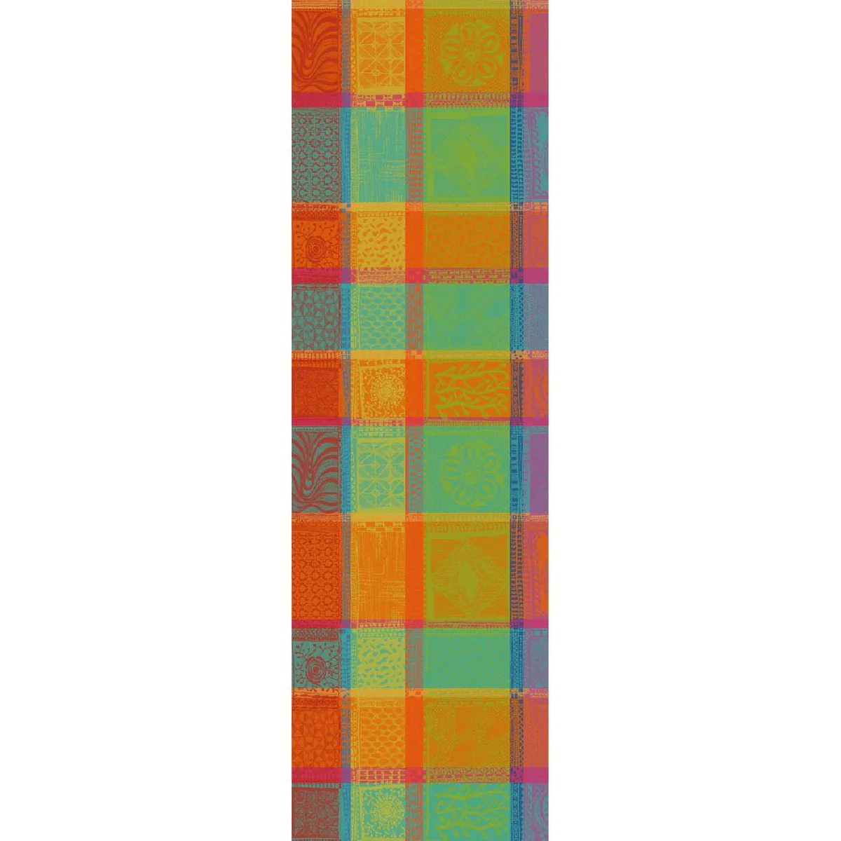 Chemin de table pur coton orange 55X180 Garnier Thiebaut