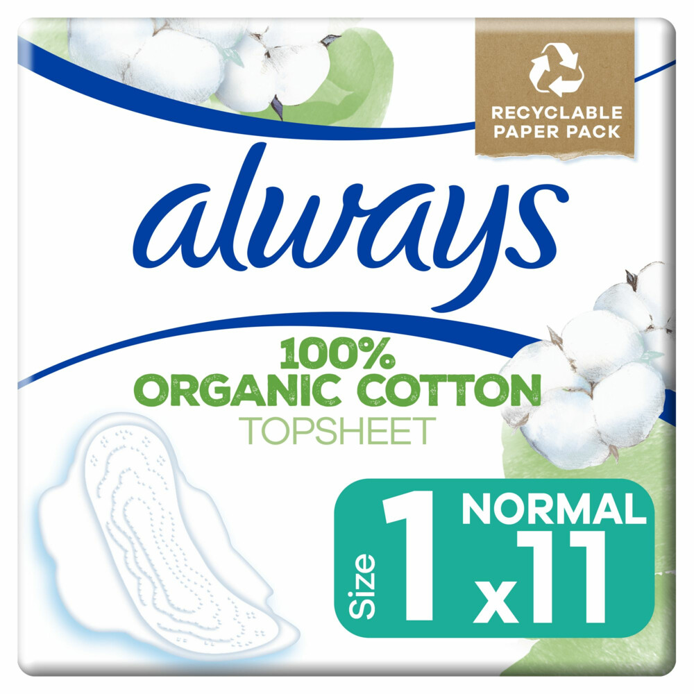Always Maandverband Bio Cotton Protection Ultra Normal met Vleugels11 stuks