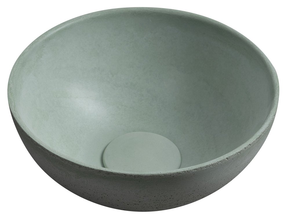 Sapho Minor toilet waskom beton 26cm groen met houder rechts