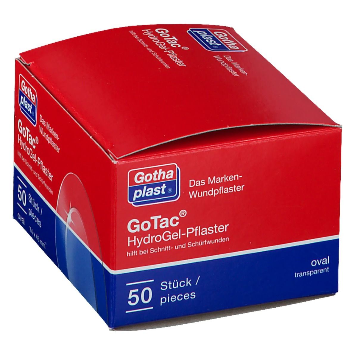 GoTac Hydro Gel-Pflaster oval 7,4 cm x 4,5 cm