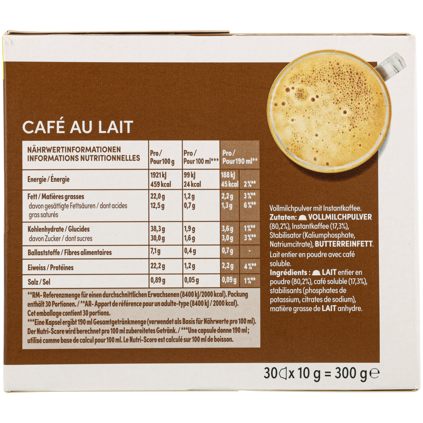 Nescafé Dolce Gusto Café Au Lait 30 Kapseln