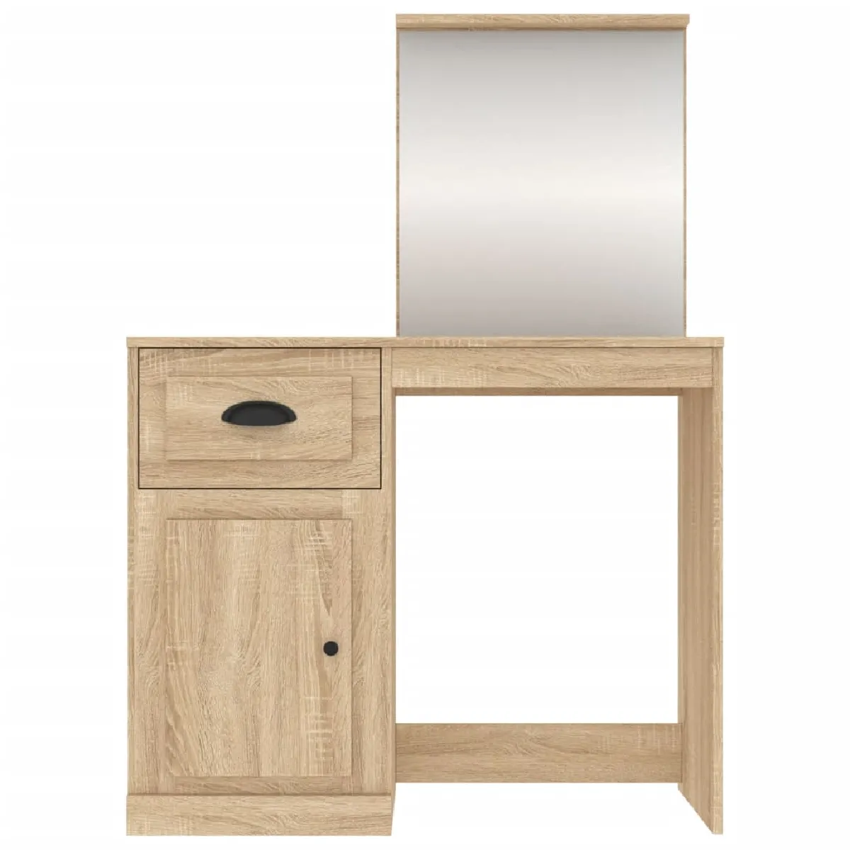 Helloshop26 Coiffeuse avec miroir - Chêne sonoma